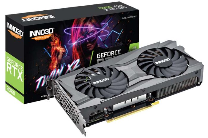 Видеокарта Inno3D GeForce RTX3060 8GB Twin X2