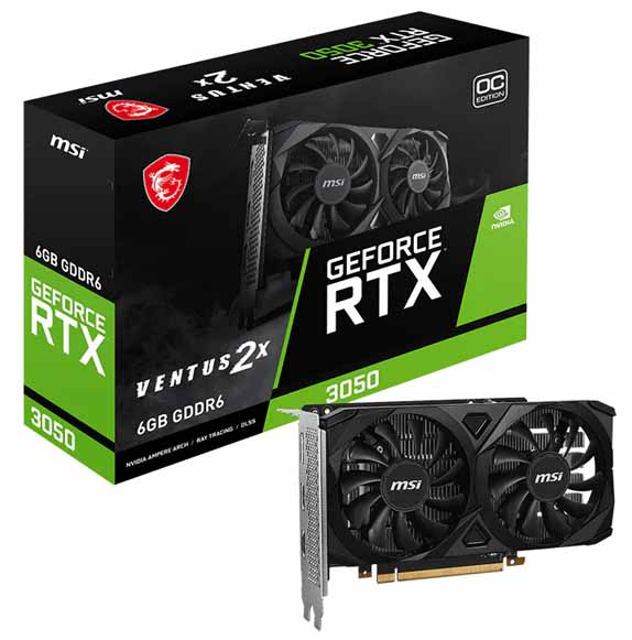 MSI RTX 3050 VENTUS 2X 6G OC