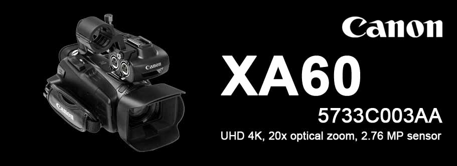 Canon XA60 5733C003AA — профессиональная UHD 4K-видеокамера для бизнеса и продакшена.